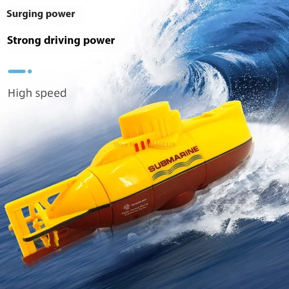 Mini RC Submarino para Crianças, Modelo Elétrico Exterior, Garrafa Explosiva, Submarino Nuclear, Barco de Controle Remoto, Presente de Natal, 6 Canais