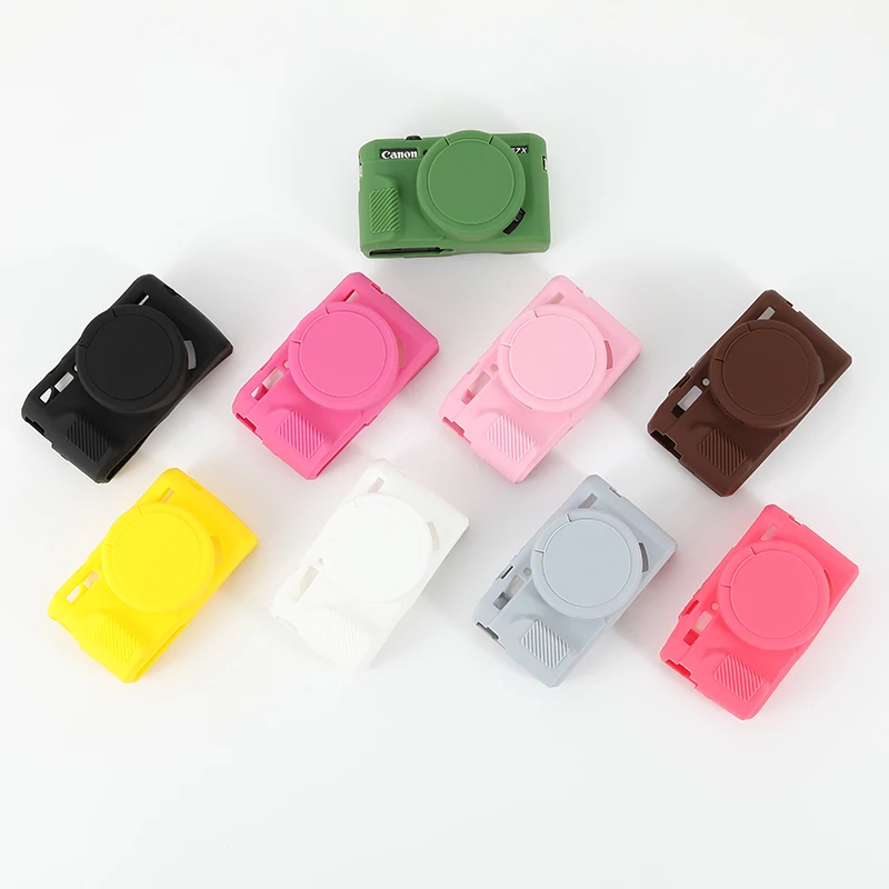 FOR Camera Soft Silicone Skin Cover For Canon G7XII G7X Mark 2 G7X2 G7X3 G7XIII Body Rubber Case Bag With Lens Protector