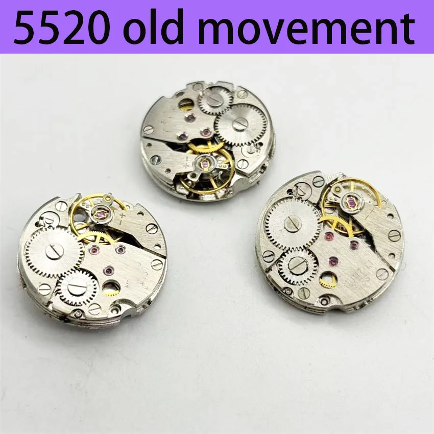 5pcs 5520 Mechanical Watch Movement Kits Educational Non-Functional Disassembly Research Old Watch Parts for Practice