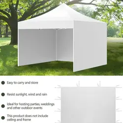 Oxford Cloth Outdoor Portable Without Canopy Tops Frame 3*2m Rainproof Shade Waterproof Tents Garden Tent Side Shelter Cloth