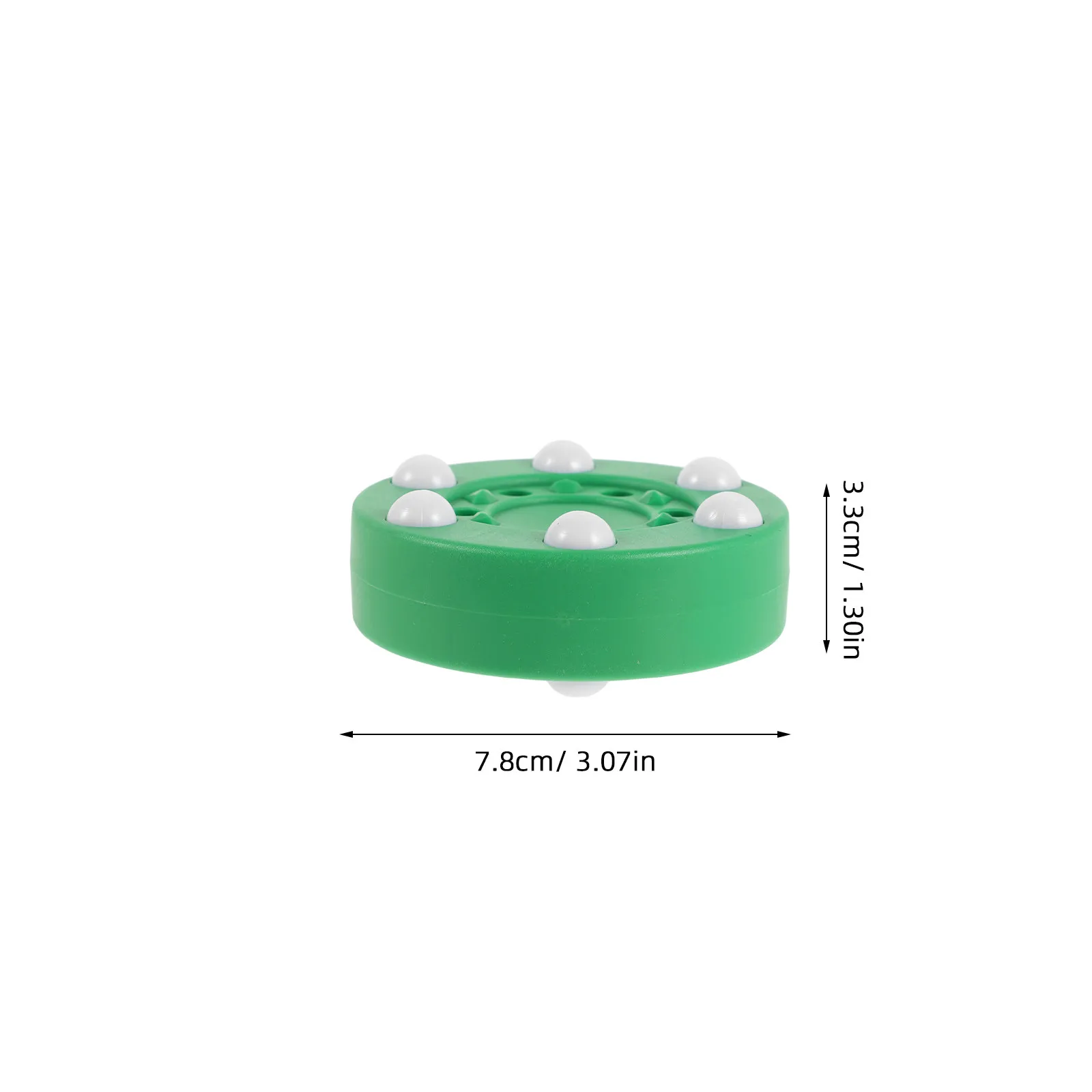 Roller Hockey Puck 3 Inch Green Plastic 6 Bead Inline Competition Training Puck Street Indoor Floor Hockey Practice Skills