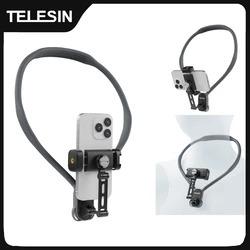TELESIN Neck Mount Phone Clip 360° Rotation Phone Hold for Iphone 15 14 13 12 11 10 SAMSUNG HUAWEI XIAOMI Phone Accessories