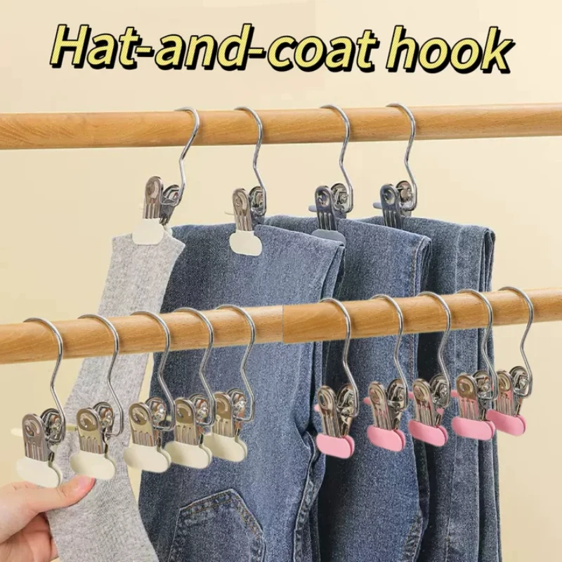Picture 7: Multi-Use Metal Hook Clips - Portable Organizer for Hats, Shoes, Pants | Space-Saving Wardrobe & Closet Storage Solution