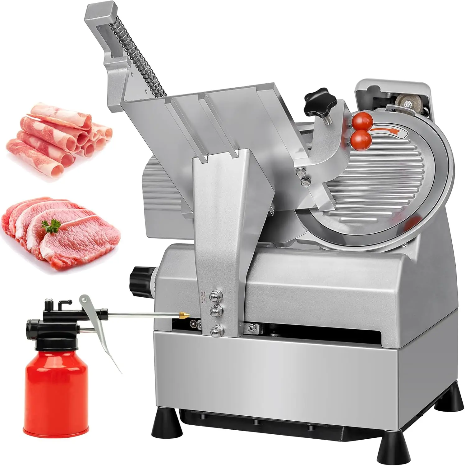 Automatic Meat Slicer,Dual Motor 670W Power Deli Slicer,10