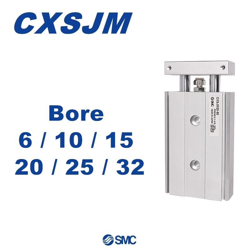 CXSJM SMC CXSJM6 CXSJM10 CXSJM15 Dual Rod Cylinder/Compact CXSJM20 CXSJM25 CXSJM32 Stroke 10 20 30 40 50 75 100