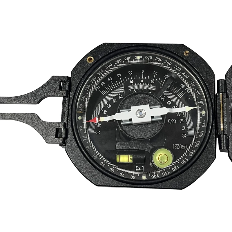 Lanson DQL-8 Aluminum Alloy Black Geology Compass with Surveying Accuracy for Tourism Surveying