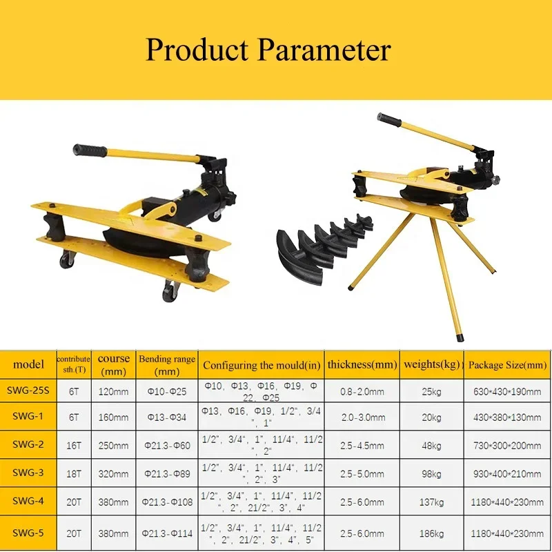 Manual Bender 10-25mm Diameter 0.8-2 mm Thickness Bender Lever Type Heavy Duty Bender