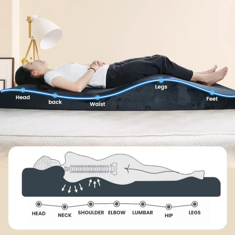 Colchão de cílios e capa onda memória espuma cama salão colchão spa cama de beleza curvada
