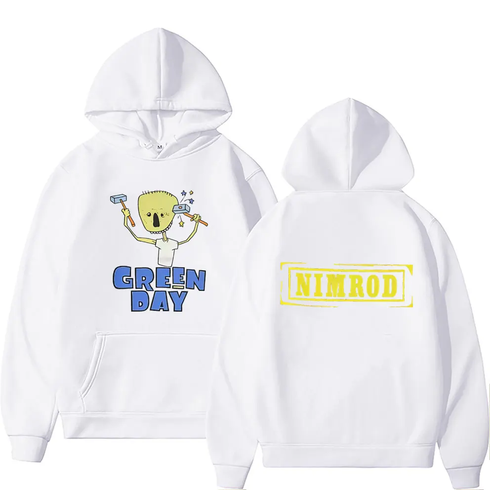 Punk Band Green Day Double Sided Print Hoodie Men Women Rock Oversized Pullover Hoodies Men's Fashion Hip Hop Hooded Sweatshirt