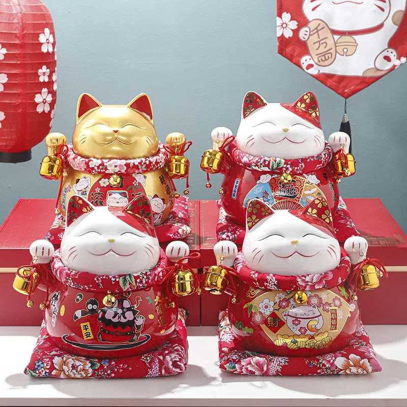 

Piggy Bank Coin Saving Pot Living Room Lucky Cat Room Decoration Accessories Miniatures Shop Opening Creative Gifts Housewarming