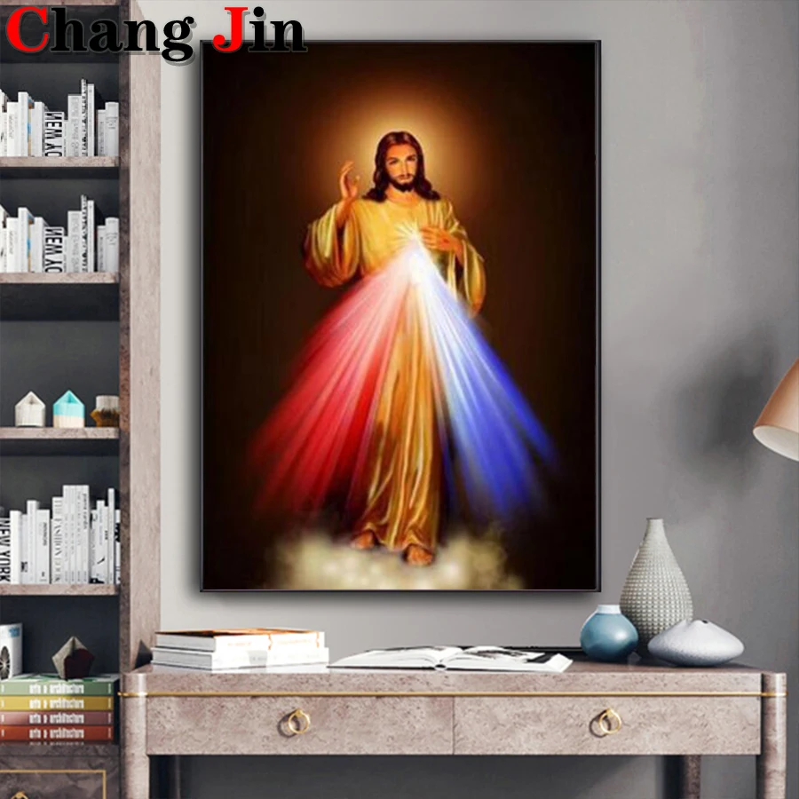 Jesus Guides The Crown of Thorns Diamond Painting Easter Cross Stitch Religion Diamond Mosaic 5D Diy Embroidery Home Decor Gifts