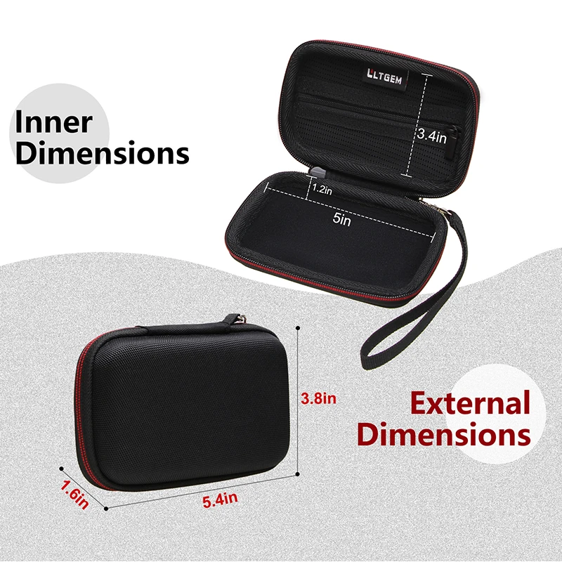 EVA Hard Case for KLIQ MetroPitch/Korg TM60BK Metronome Tuner and Anker 622 Magnetic Battery Storage Bag