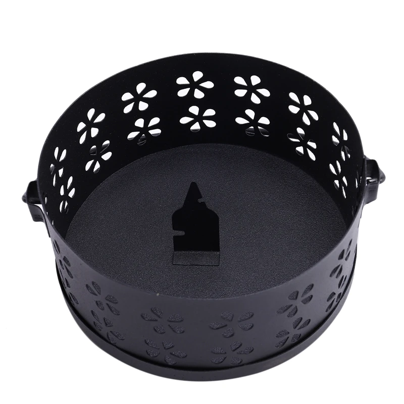 Scatola repellente per zanzare per bruciatore da giardino con supporto per bobina per zanzare floreale cavo in metallo retrò nordico