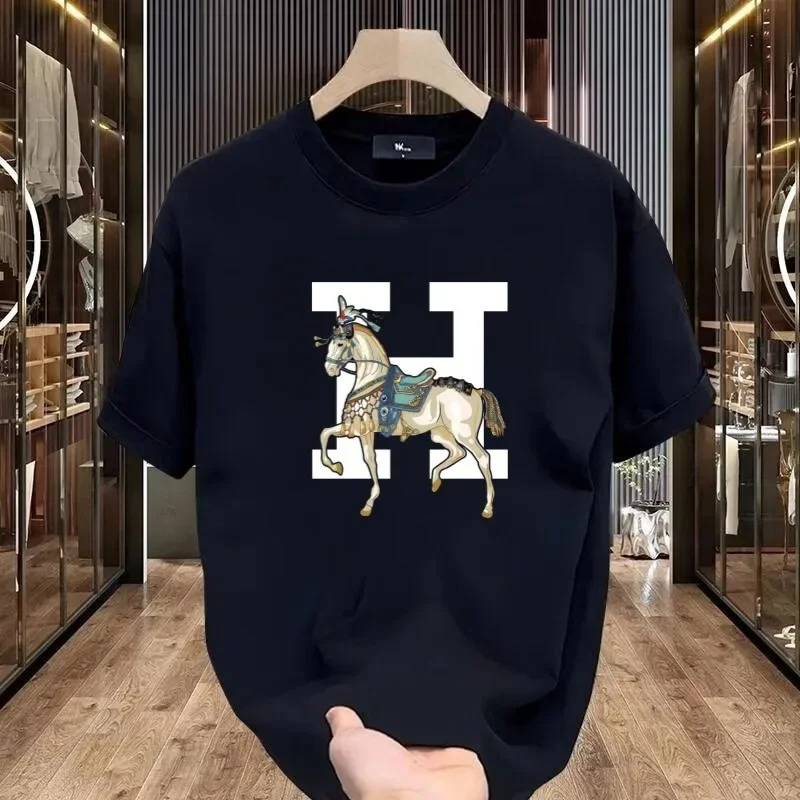 

Весна-лето 2026, горячая распродажа сезона, футболка с круглым вырезом и половиной рукава, элитная футболка с круглым вырезом и принтом