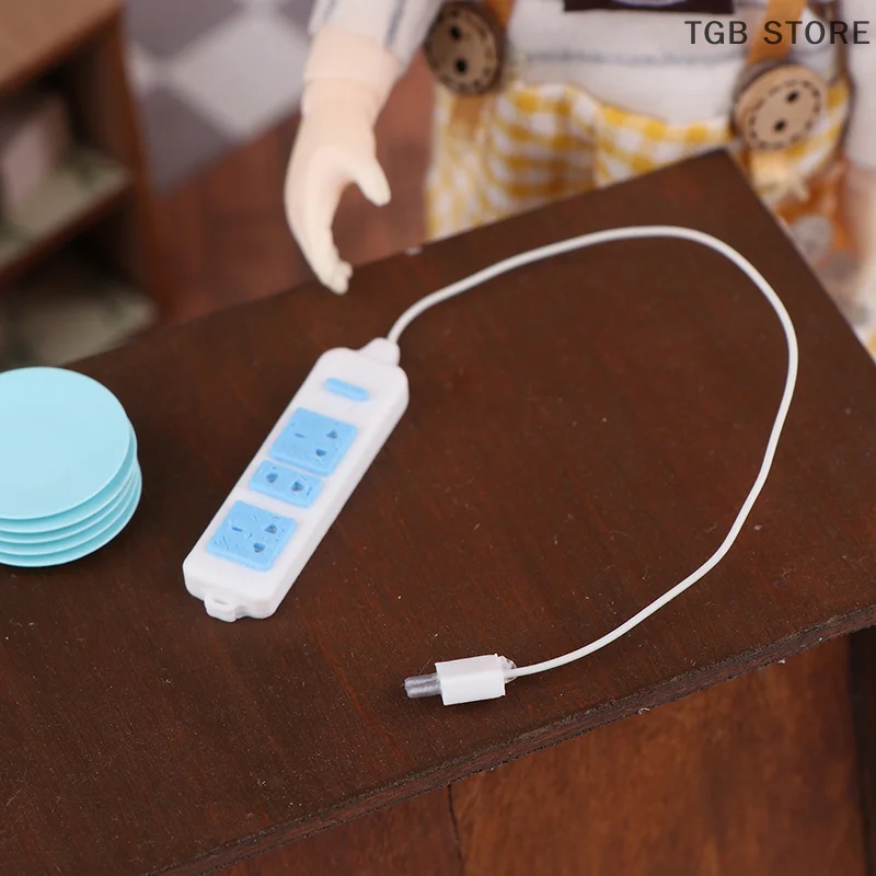 1 個 1/12 ドールハウスソケットケーブル付きモデル家電アクセサリードールハウス装飾子供ふり遊びおもちゃ