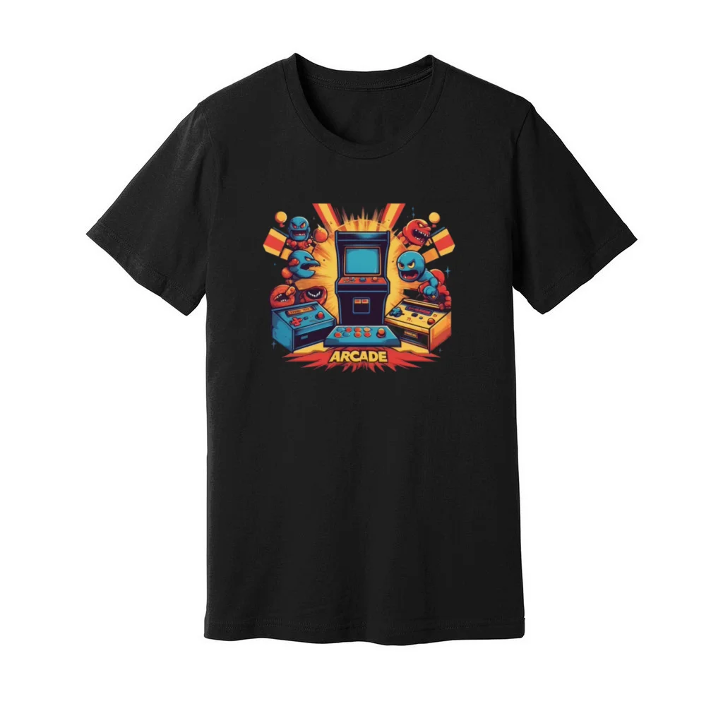 Men Shirt Arcade Adventure Crew Neck TShirt Oversized Tops Clothing Sleeve Tees Gift Idea T-Shirt Unisex