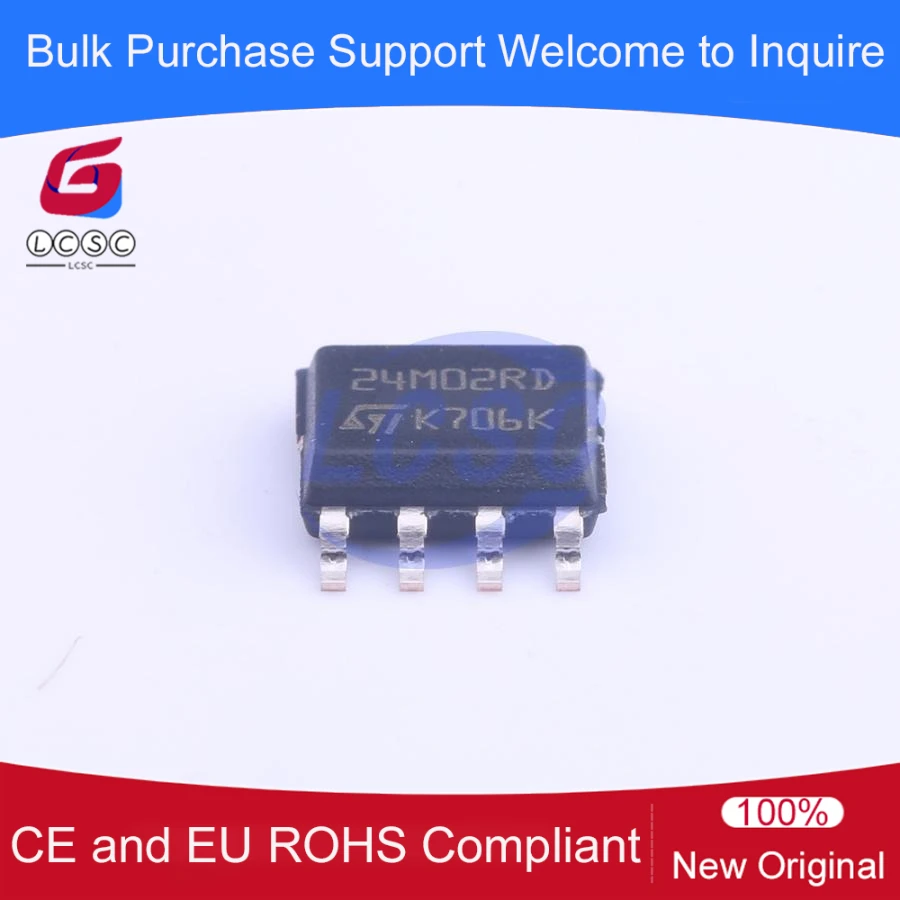 

10Pcs/Pack M24M02-DRMN6TP Eeprom 2Mbit 1.8V~5.5V 1MHz I2C SOIC-8 Memory IC Chip Code 24M02RD Integrated Circuit