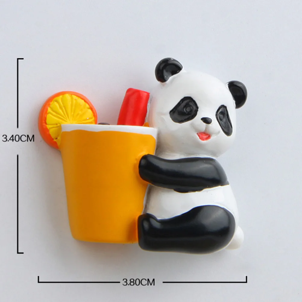 

2Pcs Refrigerator Magnetic Stickers Unique Cartoon Panda Fruit Shape Magnets for Home Office Whiteboard Fridge Locker Notes