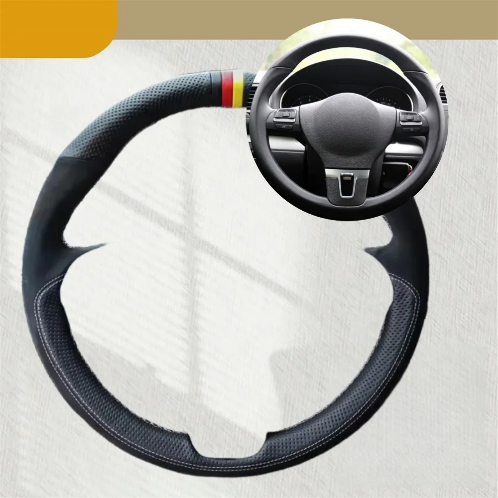 Protector para volante de coche para Volkswagen VW Golf Tiguan Passat B7 Passat CC Touran gamuza cuero accesorios de coche envoltura de dirección
