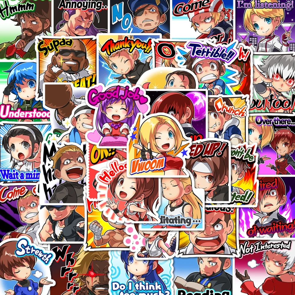

40pcs The King Of Fighters Q Edition Character Stickers Can Be Used For Decorations Such As Thermos Cups,Walls,Refrigerators,Etc