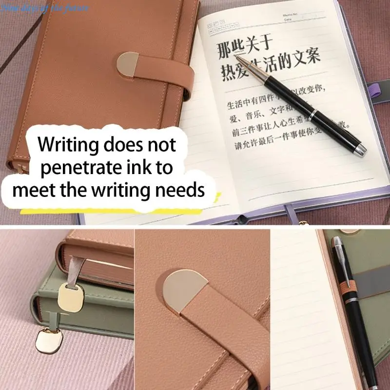 PU Leather Notebook  300 Pages Lined Business Journal For Note Taking Journaling E65A