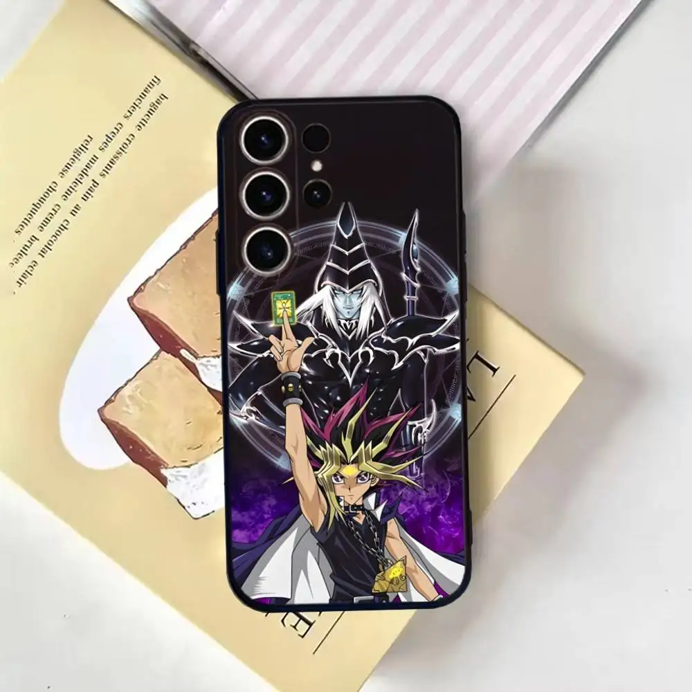 حافظة هاتف أنيمي Y-Yu Gi Oh Yugioh لهاتف سامسونج S25,24,21,22,23,30,Ultra,20,Plus,Fe,Lite,Note,10,9,غطاء أسود ناعم