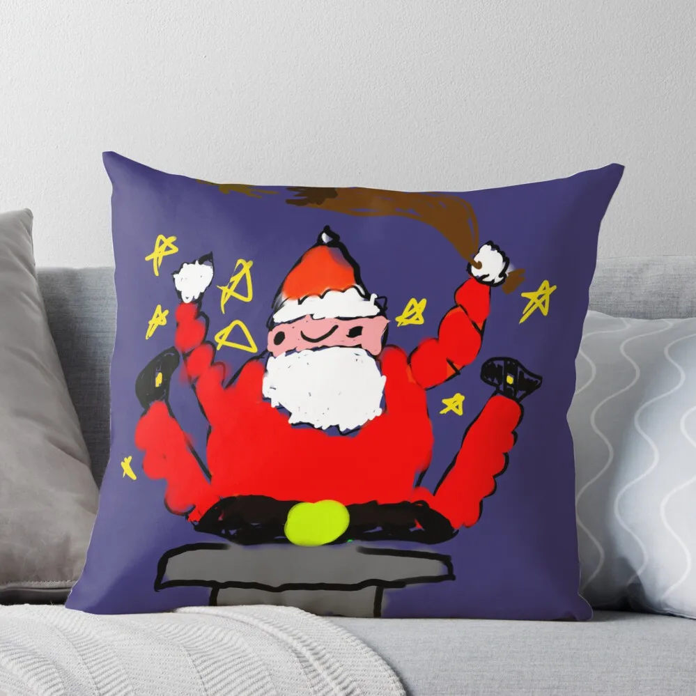 Santa coming down the chimney Throw Pillow Pillow Cases pillow cover christmas Cushions Home Decor Decorative Cushion