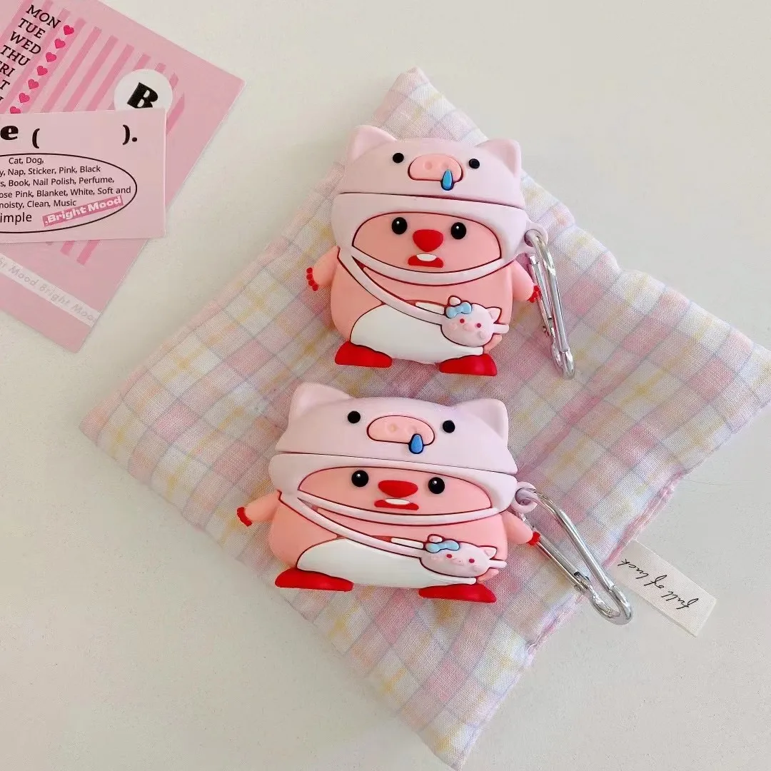 Étui en silicone lapin 3D dessin animé mignon pour Apple AirPods Pro 2, housse pour écouteurs, Airpods 1, 2/3, casque de charge, coque de boîte