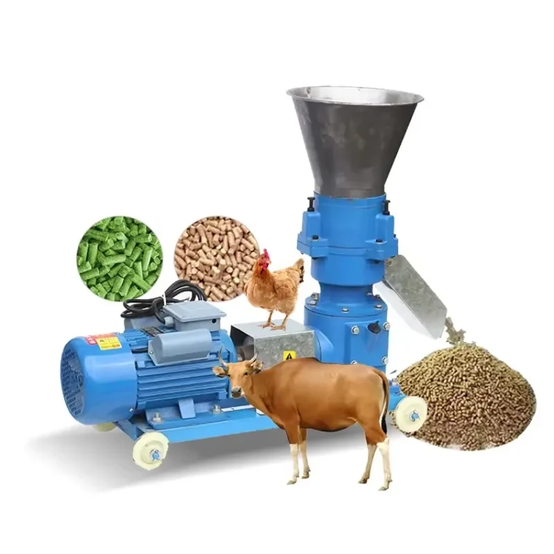 Animal chicken pig feed pellet making machine animal feed processing machines wood pellet mill pelletizer mini pellet machine