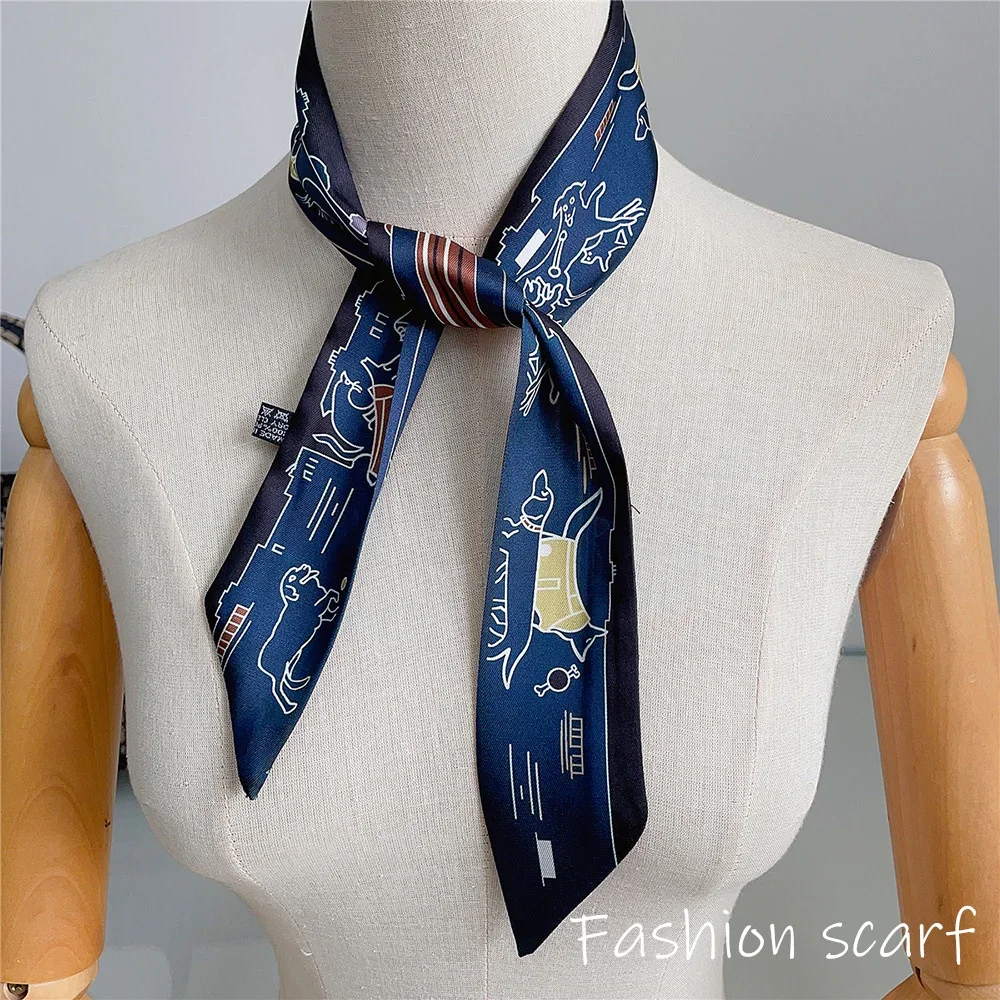 موضة جديدة للمرأة تنوعا رائجة البيع اليقطين النقل ملزمة حقيبة الشريط رباط شعر شريط مزخرف وشاح صغير وشاح حريري #1