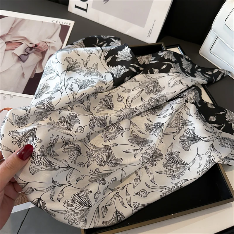 2024 neue Mode 70 x70cmprinted Damen schal Pashmina Seiden schal quadratischer Schal dekorative Stirnband Hals Luxus Design Bandana