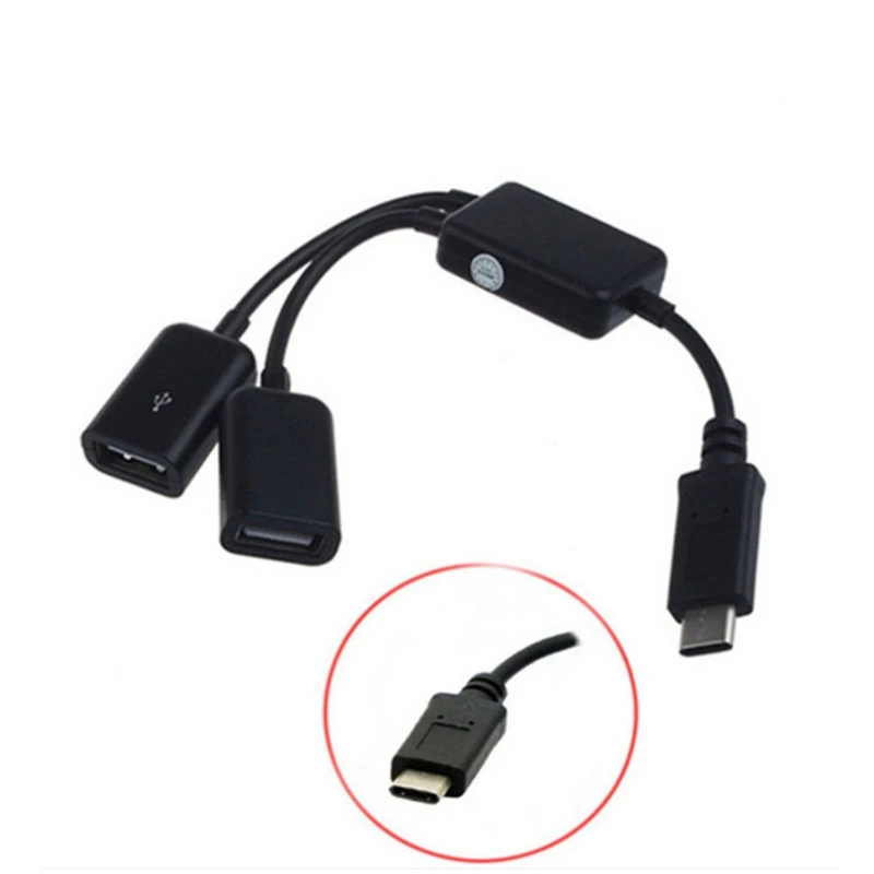 Dropship USB to Dual USB Female Adapter USB Y Splitter Cable USB Split Adapter Support XP / 7 / 8 / MACOS System