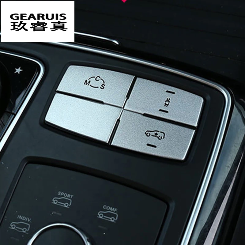 Car Control multimedia Suspension system Button switch Cover Sticker for Mercedes Benz ML GL GLE GLS class X166 W166 Accessories