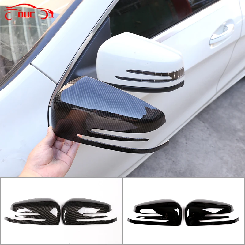 

For Mercedes Benz A B C E S CLA GLA GLK CLS Class W176 W204 W117 X156 X204 Carbon Fiber Side Door Rearview Mirror Cap Cover Trim