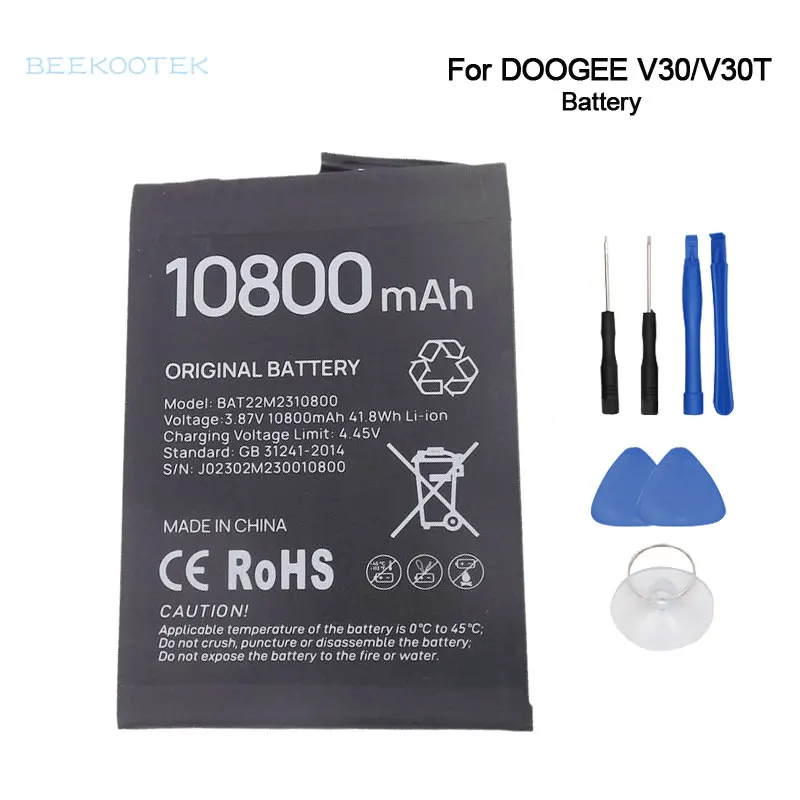 

New Original DOOGEE V30 V30T Battery Inner Built Cellphone Battery BAT22M2310800 Battery For DOOGEE V30T Smart Phone