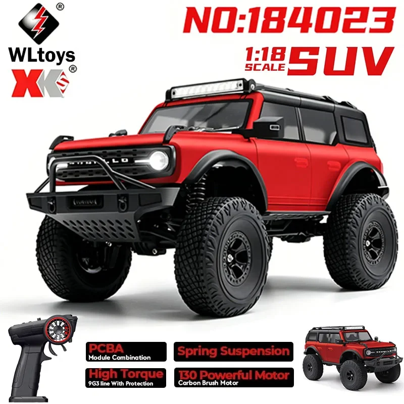 WLtoys 1/18 RC Car 184020 184021 184023 2.4G 4WD Bigfoot Climbing Car 1 Hour of Playtime Toys and Gifts for Kids and Adults Gift