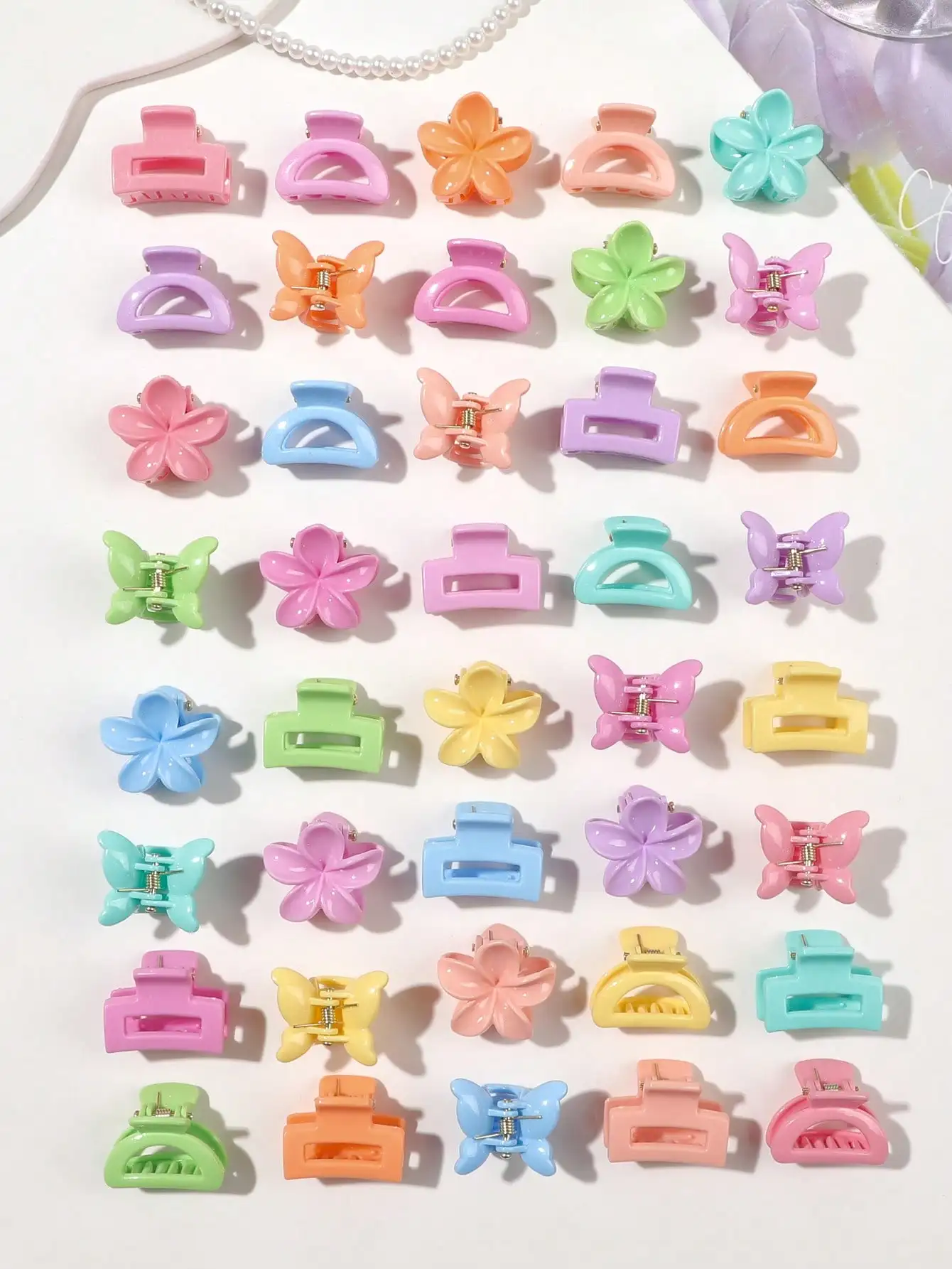 40 Stück langlebige Mini-Haarklammern, ideal für Kinder und Erwachsene, zur Haarstyling-Dekoration, zum Befestigen von Ponyfransen, mit starkem Halt, Multifunktions-Klemmklammern – Detail 18