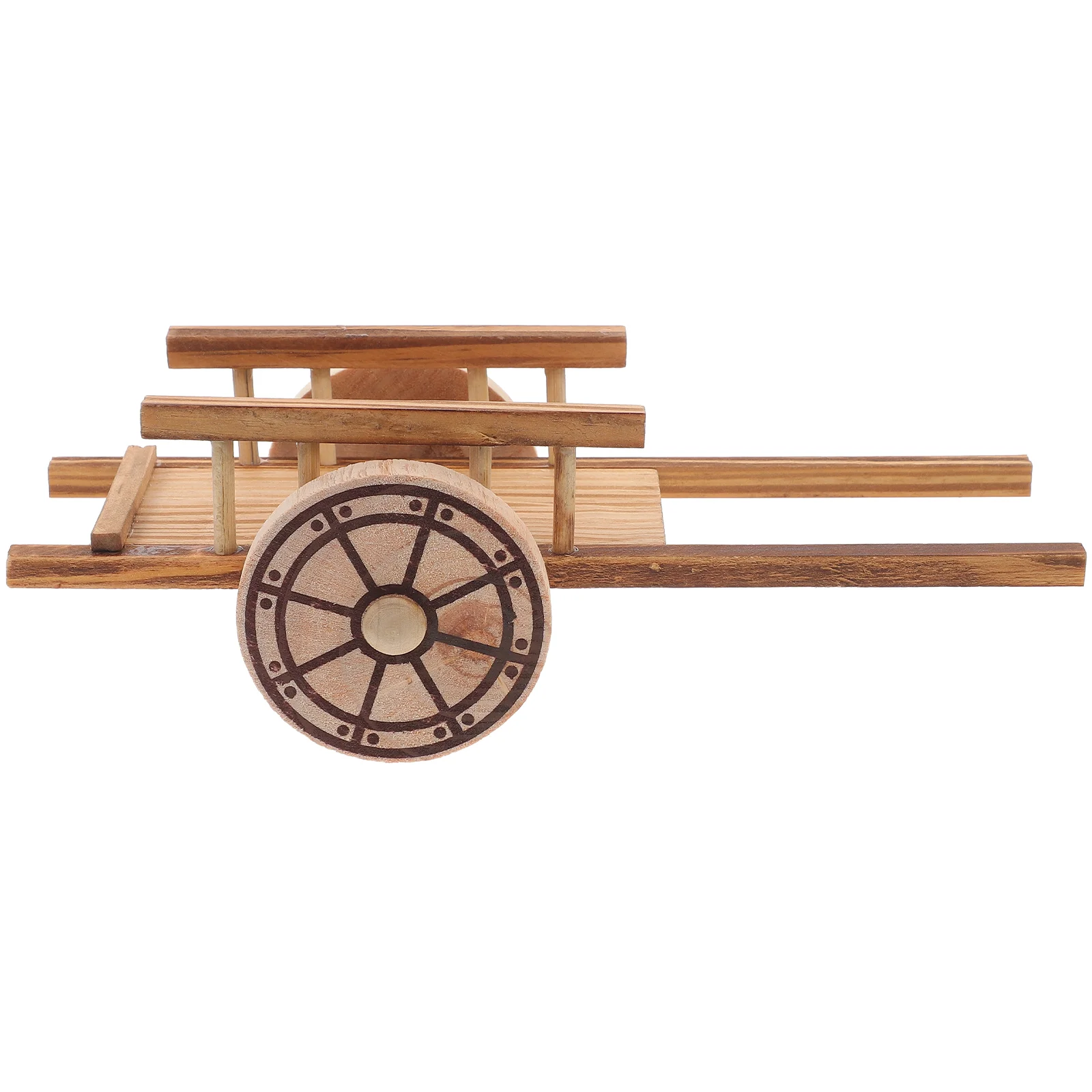 Trolley Small Model Mini Landscape Adornments Agricultural Vehicles Cart Garden Models Wooden Miniature Farm