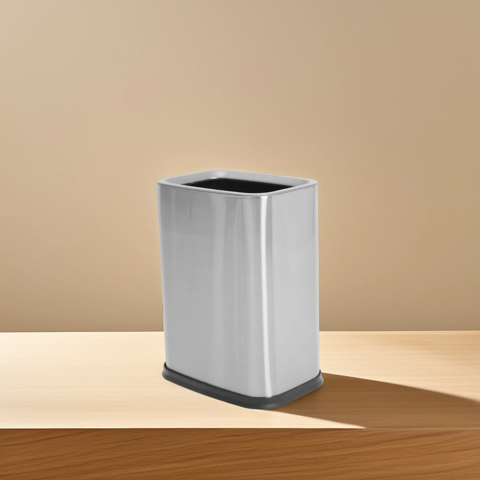 

8L Stainless Steel Trash Can Dual Bin Open Top Design For Kitchen Bathroom Bedroom Home Office Space-Saving Waste Basket Garbage