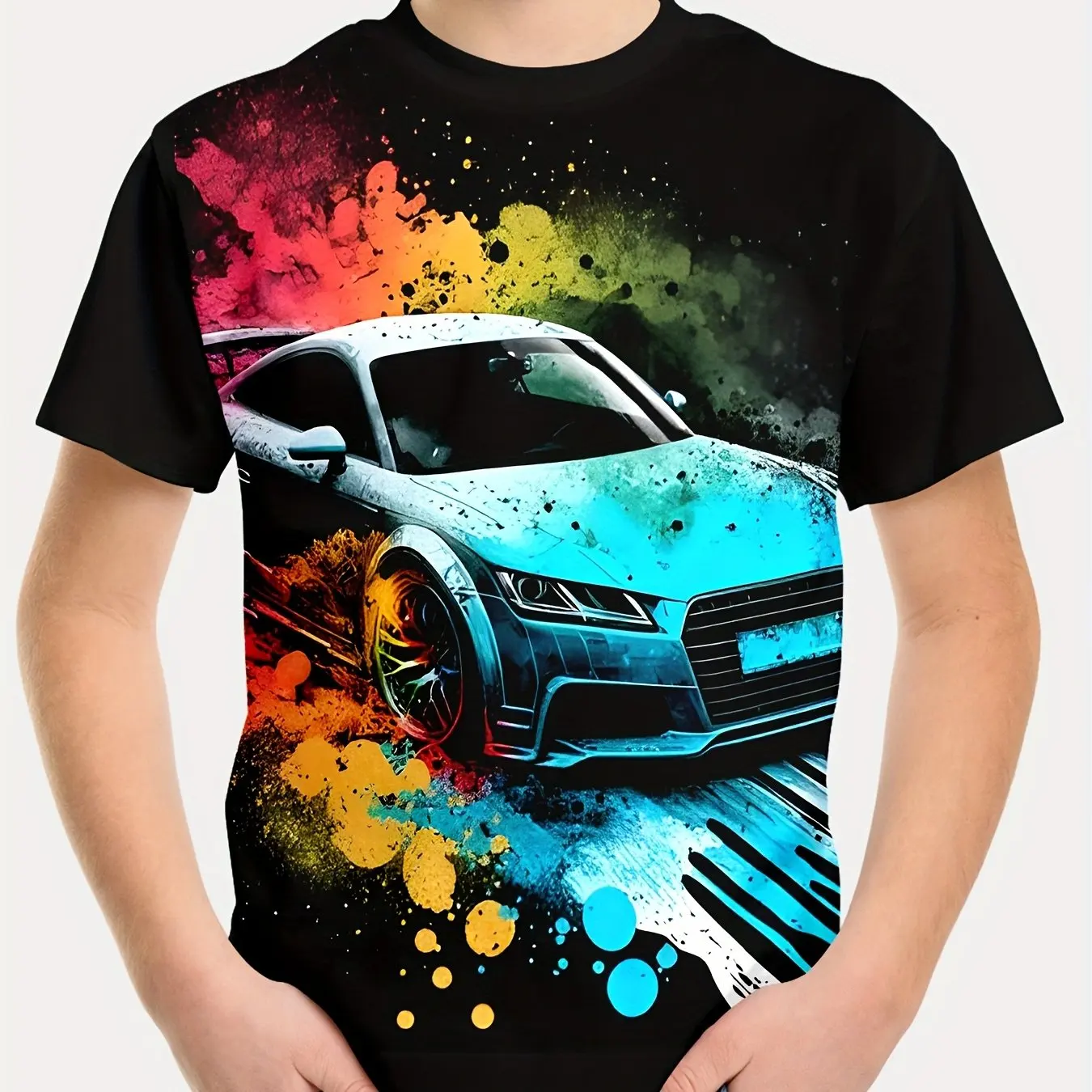 Kids Clothes Boys Tshirt Short Sleeve Stylish Car Racing Graphic T Shirts Children Summer Clothes Casual Streetwear Boys Clothes