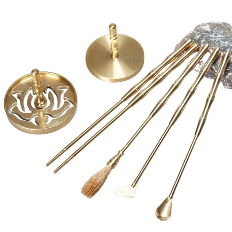 6pcs Seven-piece Incense Set DIY Incense Seal Tool Spoon Shovel Press Hit Seal Air Smoked Isolation Supplie