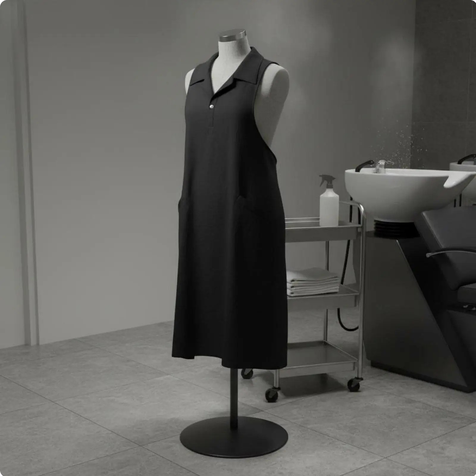 Hairdresser Uniform Work Apron Airy Breathable Barber Vest Tool Pockets Professional Hairdressing Product for Pet Groomer