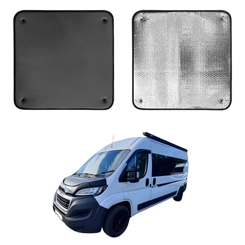 2PCS RV Thermal Window Blinds for Peugeot Boxer Citroen Relay Fiat Ducato Barn Door Thick Insulated Blackout Camper Van Sunshade