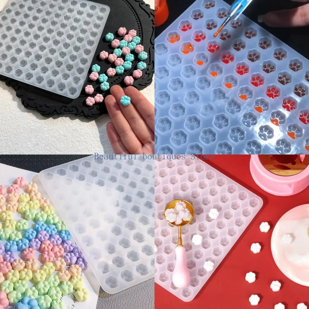 U4LF Wax Seal Silicone Mold Silicone Mat for Wax Seal Stamp DIY Craft Adhesive Waxing Cat-Craw Wax Seal Resin Mold