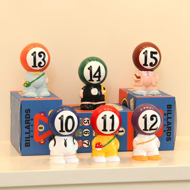 Decorative Ideas For Billiards Club: Billiards-themed Figure Sculptures, Tabletop Ornaments,wine Cabinets As Store Opening Gift