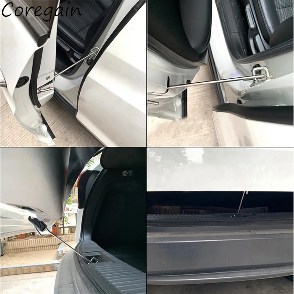 援助ツールドアトランクカーボンファイバーフィルムインストールサポートブラケットサポートロッドカーラップスタイリング着色クリーニングオートアクセサリー