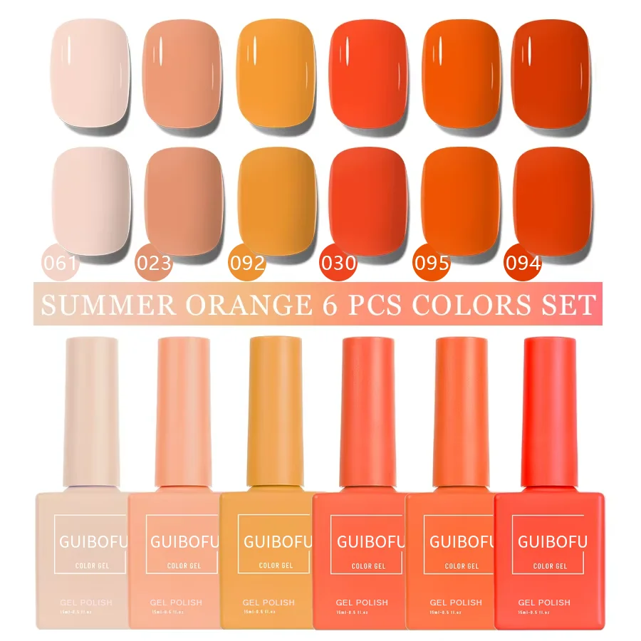 6 قطعة 15 مللي هلام مجموعة طلاء الأظافر شبه دائم نقع قبالة الأشعة فوق البنفسجية ورنيش مسمار الفن ل مانيكير مسمار تصميم لون واحد زجاجة واحدة #3