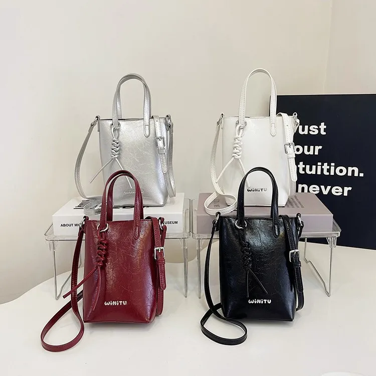 

‌Unique Minimalist Phone Crossbody Bag for Women 2024 New Mini Square Shoulder Bag Fashion Top Handle Purse