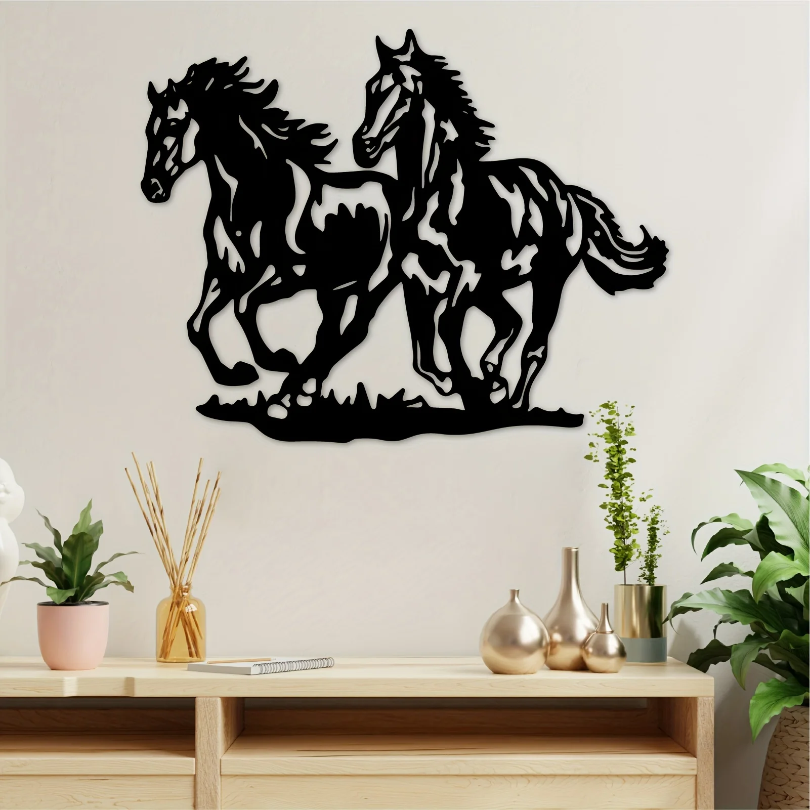 

Horse Metal Sign, Horse-Shaped Metal Wall Decor, Metal Hanging Decorative Art, Home Room Decor