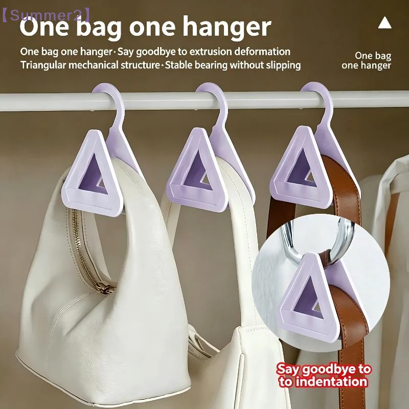 【Xia2】Plastic Triangle Bag Hanger Handbag Hat Scarf Storage Rack Wardrobe Backpack Hook Holder Closet Space-Saving Organizer{S} view 3